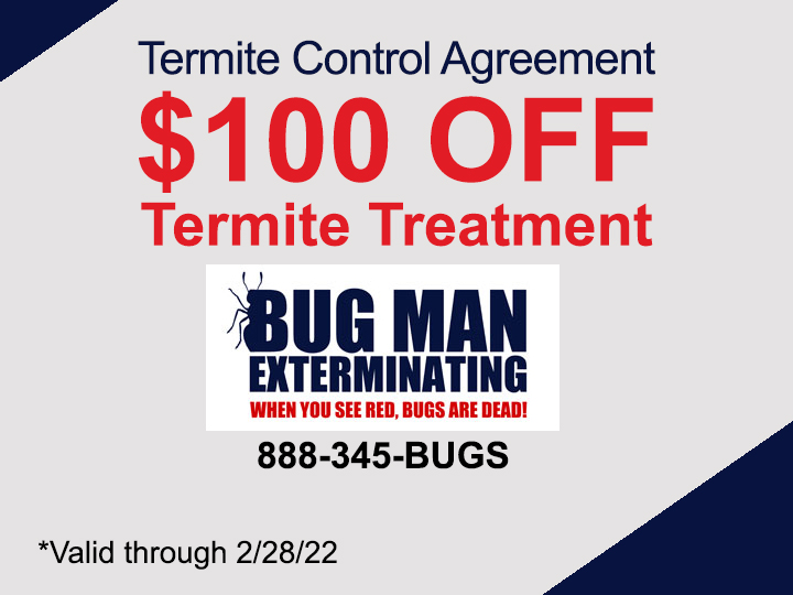 Coupon for Termite Service $100 Off