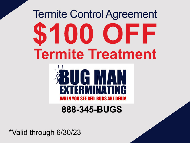 $100 off Termite Treatment