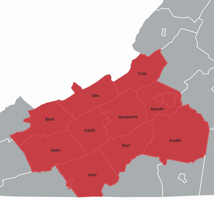 Christiansburg Pest Control Service Area